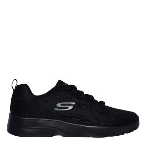 �X�P�b�`���[�Y ���f�B�[�X �V���[�Y �X�j�[�J�[ Skechers Dynamight 2 Homespun Ladies Trainers Black �u���b�N
