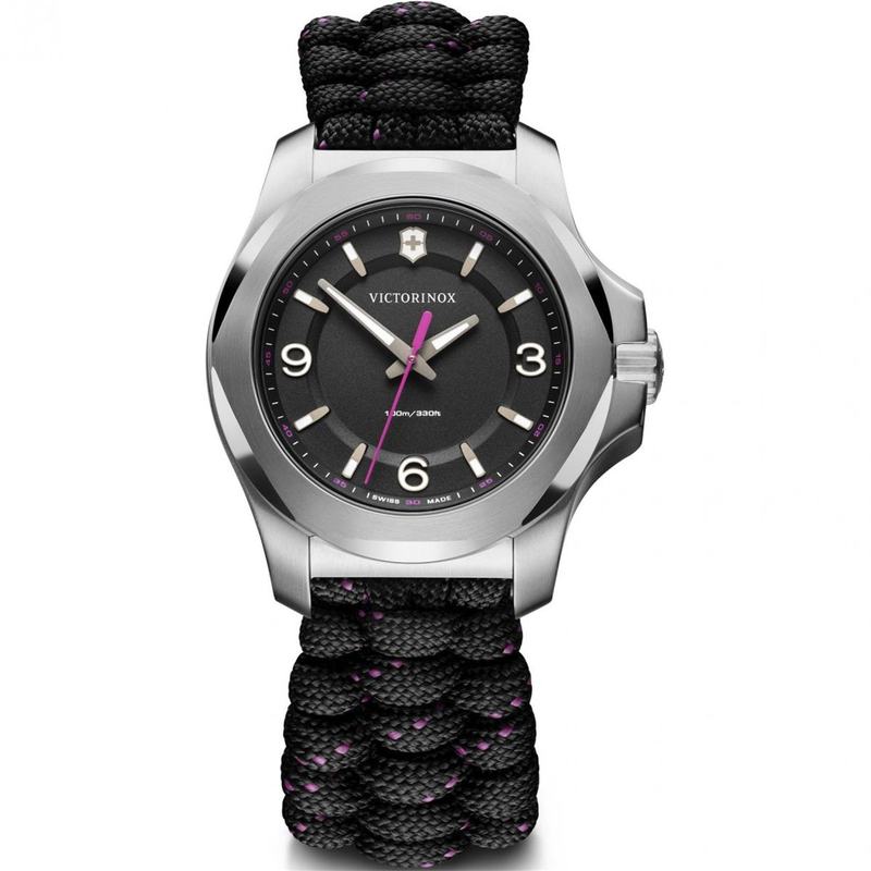 【送料無料】 ビクトリノックス レディース 腕時計 アクセサリー Victorinox Swiss Army I.N.O.X. 37mm Watch 241918 Silver and Blackのサムネイル