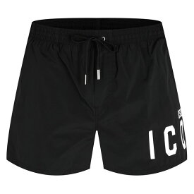 【送料無料】 ディースクエアード メンズ ハーフパンツ・ショーツ 水着 DSQ Icon Swim Sn33 BLACK 010B