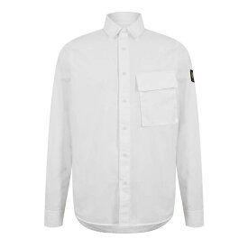 【送料無料】 ベルスタッフ メンズ シャツ トップス Scale Shirt White