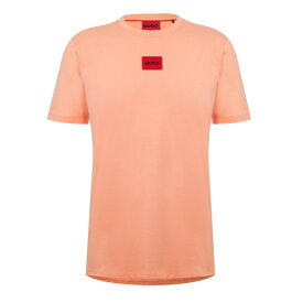 【送料無料】 フューゴ メンズ Tシャツ トップス Hugo Boss Diragolino T Shirt Pastel Red 630