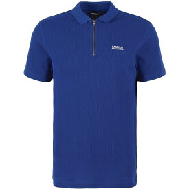 【送料無料】 バブアー メンズ Tシャツ トップス Gauge Zip Polo Shirt Inky Blue