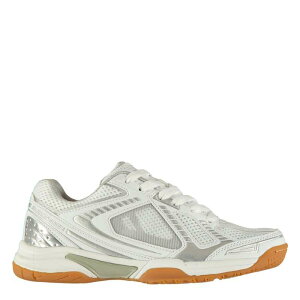 �X���Z���W���[ ���f�B�[�X �V���[�Y �X�j�[�J�[ Slazenger Indoor Shoes Ladies White/Silver �z���C�g