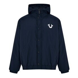 【送料無料】 トゥルーレリジョン メンズ ジャケット・ブルゾン ウィンドブレーカー アウター Hooded Windbreaker Dress Blue