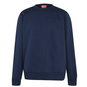 �X���Z���W���[ �����Y �A�E�^�[ �j�b�g�E�Z�[�^�[ �Z�[�^�[ �t���[�X Slazenger Fleece Crew Sweater Mens Steel Blue �u���[