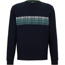 【送料無料】 ボス メンズ ニット・セーター アウター Salbo 1 Embroidered Logo Sweatshirt Dark Blue 402