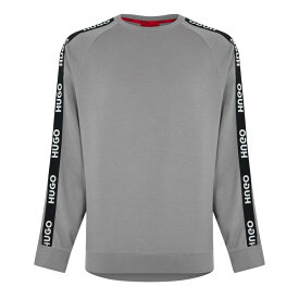 【送料無料】 フューゴ メンズ パーカー・スウェット アウター Hugo Boss Lounge Sporty Logo Sweatshirt Medium Grey030