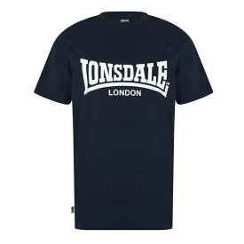 【送料無料】 ロンズデール メンズ Tシャツ トップス Essentials Logo Tee Navy