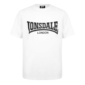 【送料無料】 ロンズデール メンズ Tシャツ トップス Essentials Logo Tee White