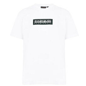 【送料無料】 ナパピリ メンズ Tシャツ トップス Small Box Logo Short Sleeve T Shirt White