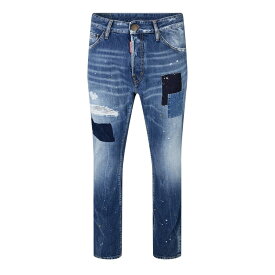 【送料無料】 ディースクエアード メンズ デニムパンツ ボトムス Cg Multi Patch Jeans Navy