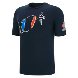 【送料無料】 マクロン メンズ Tシャツ トップス Rugby World Cup Ball T-Shirt Mens 2022/2023 Mens Navy