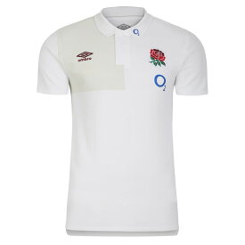【送料無料】 アンブロ メンズ ポロシャツ トップス England Rugby CVC Polo Shirt 2023 2024 Adults White/Dew