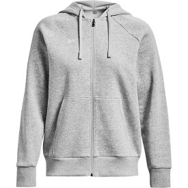 【送料無料】 アンダーアーマー レディース シャツ トップス Rival Fleece Full-Zip Hoodie Womens Mod Grey Light