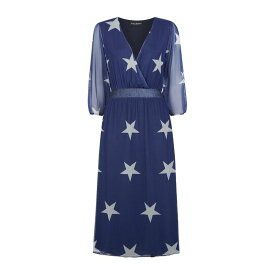 【送料無料】 ジュームズレイクランド レディース ワンピース トップス Star Print Tulle Dress BLUE