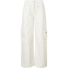 【送料無料】 カルバンクライン レディース カジュアルパンツ ボトムス Cargo pants Ancient White