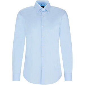 �{�X �����Y �g�b�v�X �V���c Boss Hank Kent Long Sleeve Shirt Pstl Blue 452 �u���[