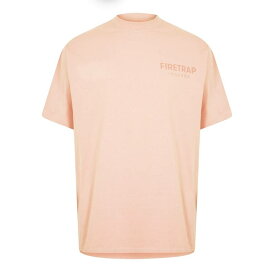 【送料無料】 ファイヤートラップ メンズ Tシャツ トップス Established T-Shirt Sn33 Dusky Pink