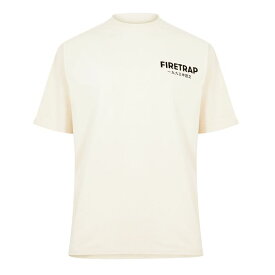【送料無料】 ファイヤートラップ メンズ Tシャツ トップス Established T-Shirt Sn33 Oatmeal