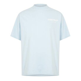 【送料無料】 ファイヤートラップ メンズ Tシャツ トップス Established T-Shirt Sn33 Pale Blue