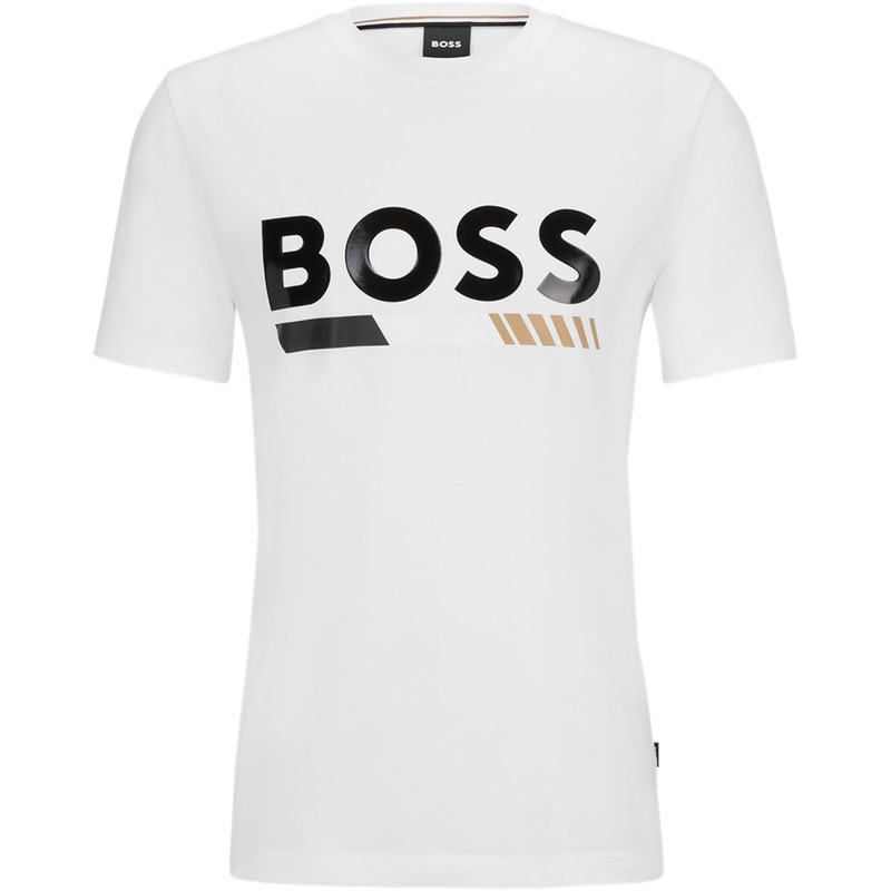 ボス メンズ Tシャツ トップス TIBURT - Print T-shirt - white-