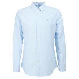 【送料無料】 バーブァー メンズ シャツ トップス Oxford Tailored Shirt Sky BL32