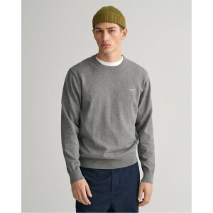 Kg Y AE^[ jbgEZ[^[ Rbg Gant CLASSIC COTTON C-NECK BORDEAUX MELA Grey Melange092 O[