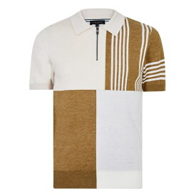 【送料無料】 テッドベーカー メンズ ポロシャツ トップス Norez Knit Polo Shirt Natural