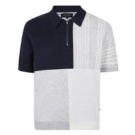 【送料無料】 テッドベーカー メンズ ポロシャツ トップス Norez Knit Polo Shirt Navy