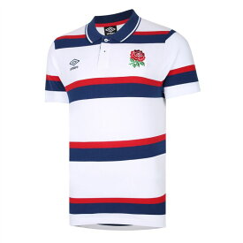 【送料無料】 アンブロ メンズ ポロシャツ トップス England Rugby Pique Polo Shirt Mens White/Navy/Red