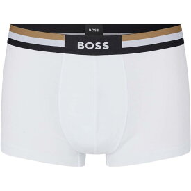 【送料無料】 ボス メンズ ボクサーパンツ アンダーウェア Hugo Boss Stripe Trunks Mens White 100