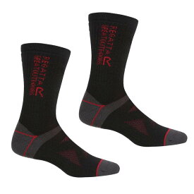 【送料無料】 レガッタ レディース 靴下 アンダーウェア 2PairWool Walking Socks Black/DkRed
