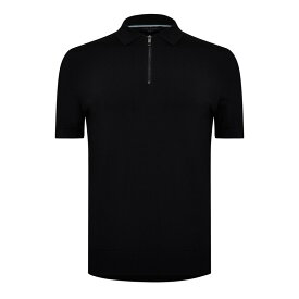 【送料無料】 テッドベーカー メンズ ポロシャツ トップス Daldin Zip Polo Black