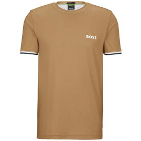 【送料無料】 ボス メンズ Tシャツ トップス Boss T-Shirt Mens Med Beige 260