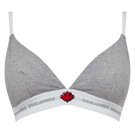 【送料無料】 ディースクエアード レディース ブラジャー アンダーウェア DSQ Logo Bralette Ld41 Grey