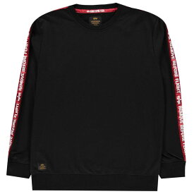 【送料無料】 アルファインダストリーズ メンズ ニット・セーター アウター Rbf Tape Sweater Black
