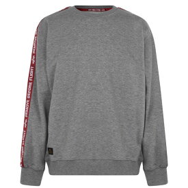 【送料無料】 アルファインダストリーズ メンズ ニット・セーター アウター Rbf Tape Sweater Grey
