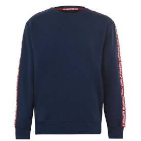 【送料無料】 アルファインダストリーズ メンズ ニット・セーター アウター Rbf Tape Sweater Navy