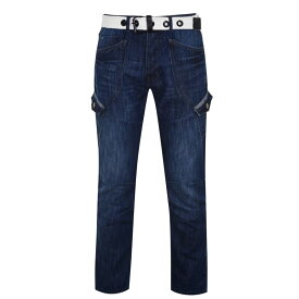 【送料無料】 エアウォーク メンズ デニムパンツ ジーンズ ボトムス Belted Cargo Jeans Mens Mid Wash