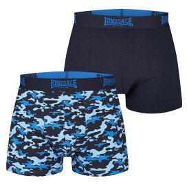 【送料無料】 ロンズデール メンズ ボクサーパンツ アンダーウェア 2 Pack Trunk Mens Camo/Navy