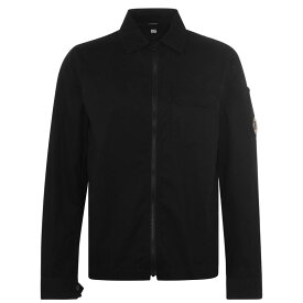 【送料無料】 シーピーカンパニー メンズ シャツ トップス Zipped Overshirt Black