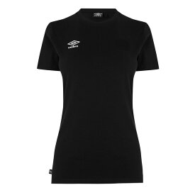 【送料無料】 アンブロ レディース Tシャツ トップス Crew T-Shirt Womens Black/White