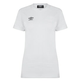 【送料無料】 アンブロ レディース Tシャツ トップス Crew T-Shirt Womens White/Black