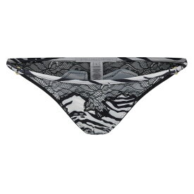 【送料無料】 ステラマッカートニー レディース パンツ アンダーウェア Zebra Print Satin String Bikini Briefs Black/White