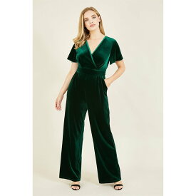 【送料無料】 ユミキム レディース ワンピース トップス Green Jumpsuit With Angel Sleeves Green