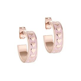 【送料無料】 テッドベーカー レディース ピアス・イヤリング アクセサリー EMRIE Enamel Heart Hoop Earring Pink