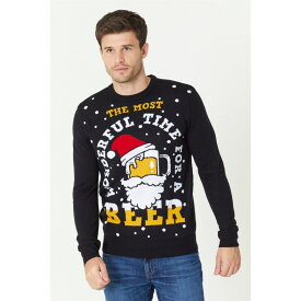 【送料無料】 ストゥディオ ポリーニ メンズ ニット・セーター アウター Christmas Wonderful Beer Black Jumper Black