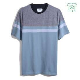 【送料無料】 ファーラー メンズ Tシャツ トップス Farah Page Two Tone Sn99 Faded Denim Blu