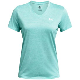 【送料無料】 アンダーアーマー レディース Tシャツ トップス Tech Twist T Shirt Ladies Turquoise