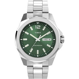 【送料無料】 タイメックス メンズ 腕時計 アクセサリー Timex Watch TW2W13900 Silver and Green